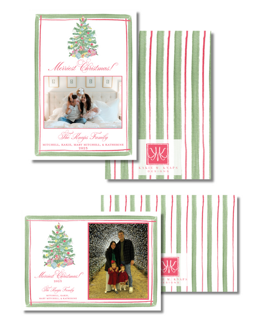 Classic Spode Inspired Christmas Tree Card- Digital Download