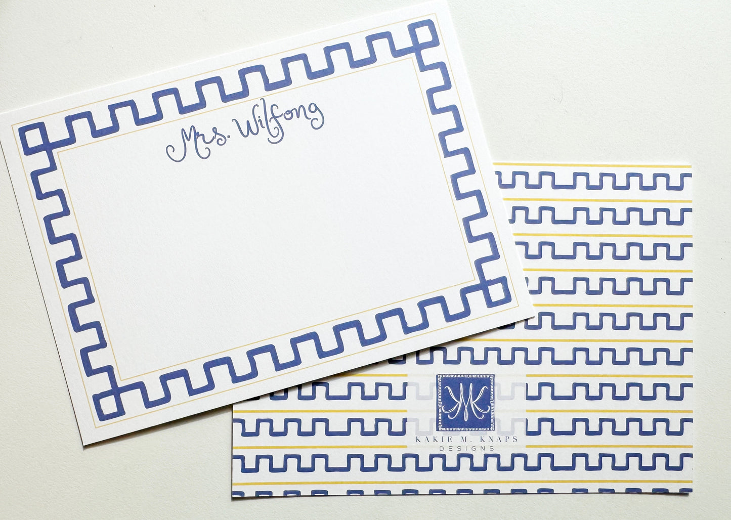 Greek Key Notepads and Stationery Sets- Multiple Color Options