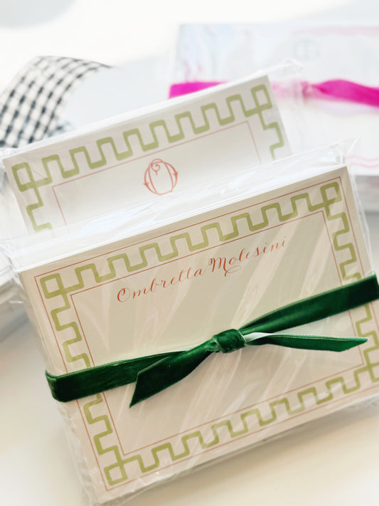 Greek Key Notepads and Stationery Sets- Multiple Color Options