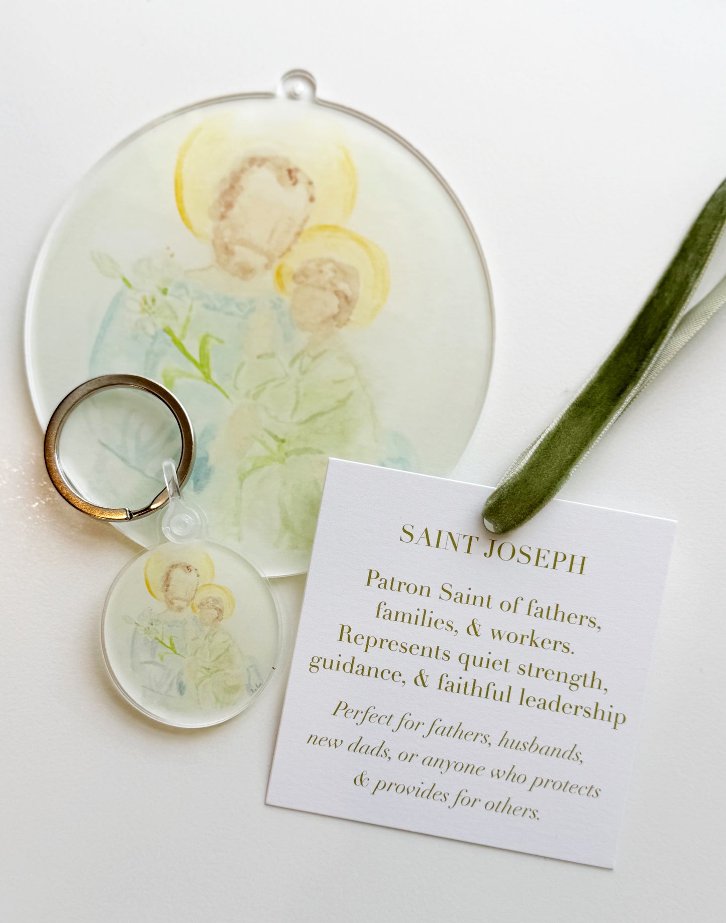 Acrylic Saint Keychains