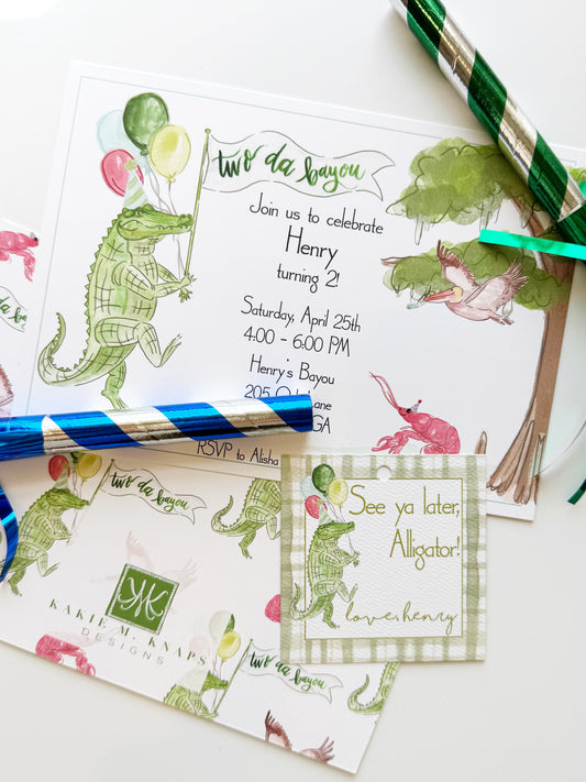 Two Da Bayou Invitation- Digital Download