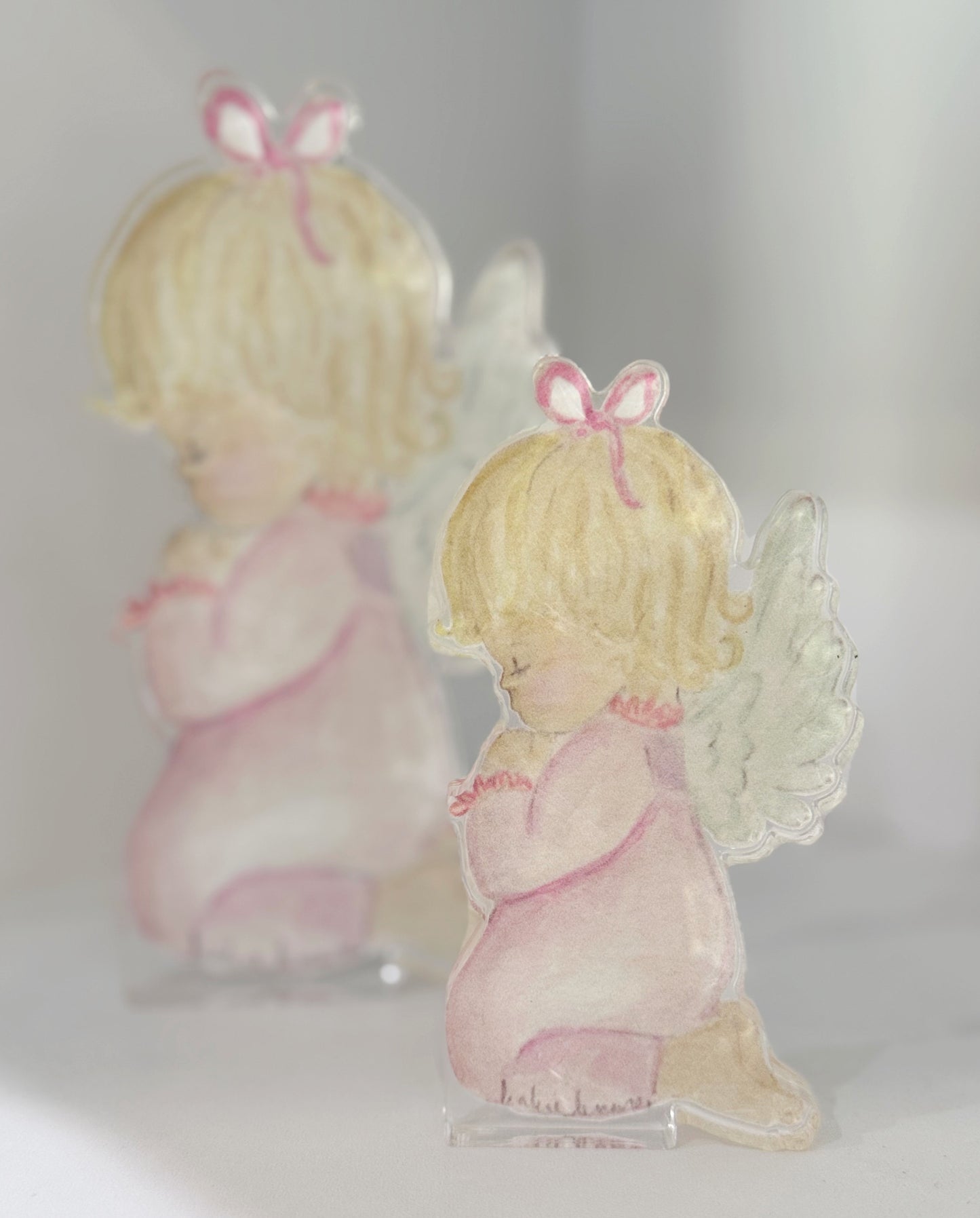 Girl Praying Angel Freestanding Acrylic