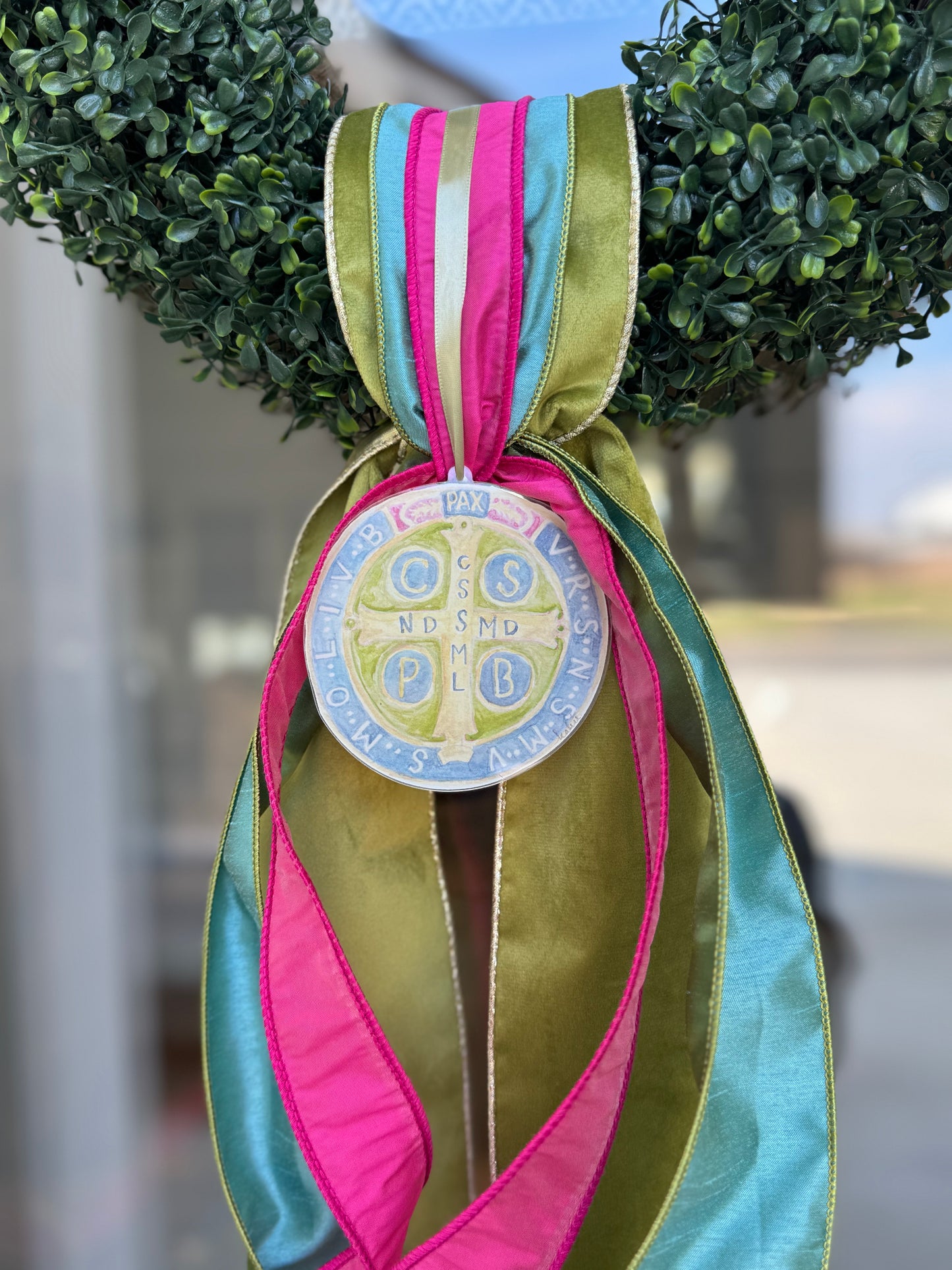 St. Benedict Wreath Charm, Ornament