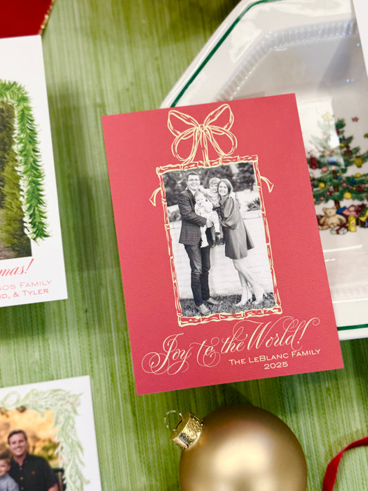 Bamboo Frame Christmas Card- Digital Download