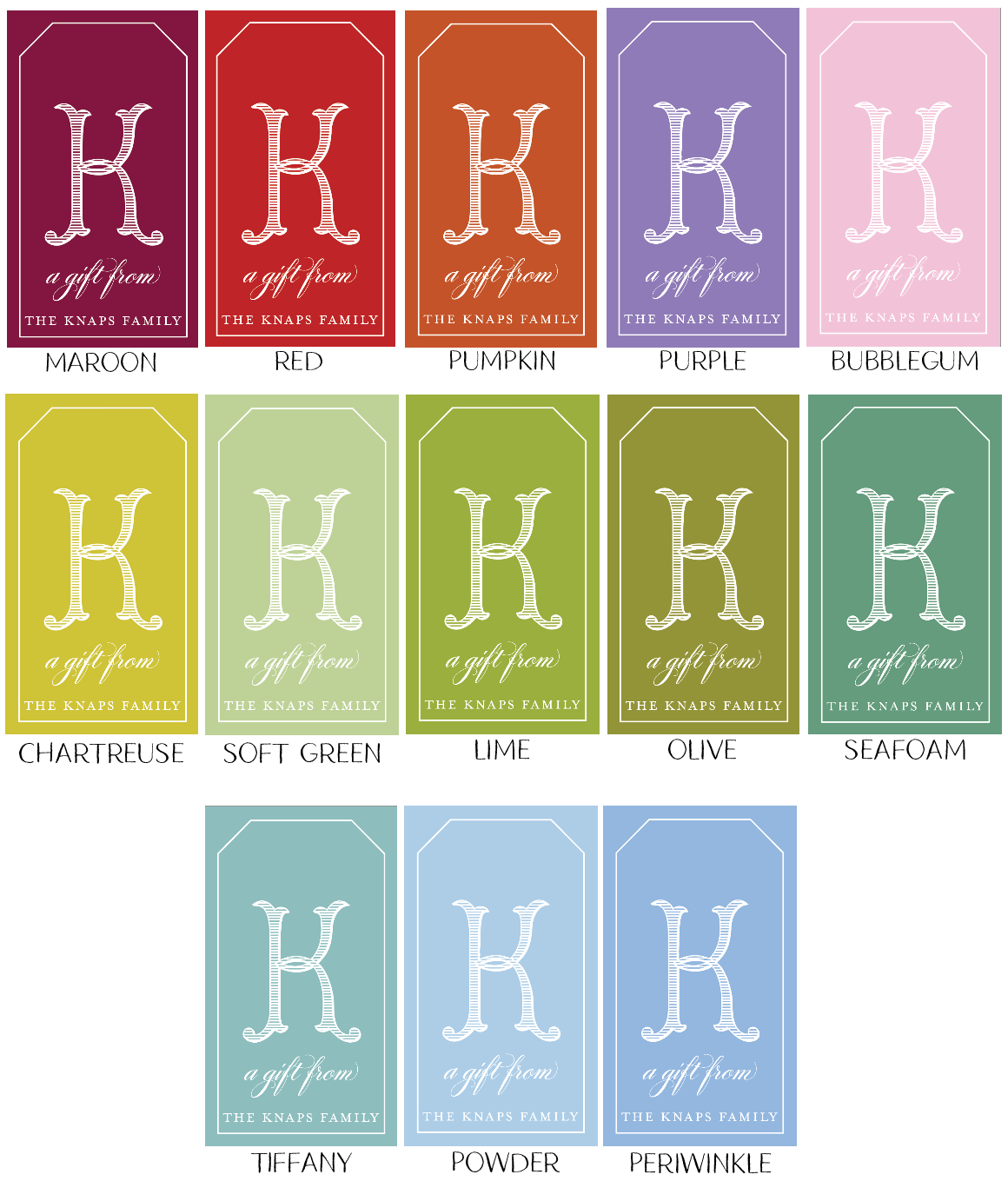 Custom Bottle Gift Tags
