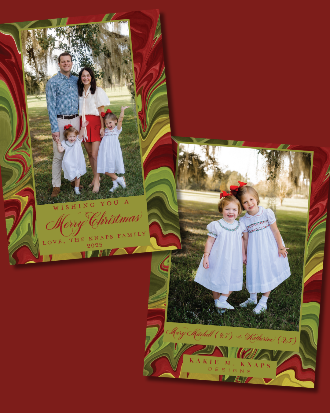 Marbled Christmas Card- Digital Download