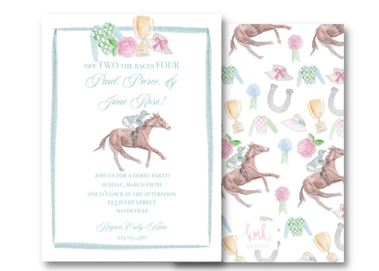 Derby Horse Invitation Digital Download