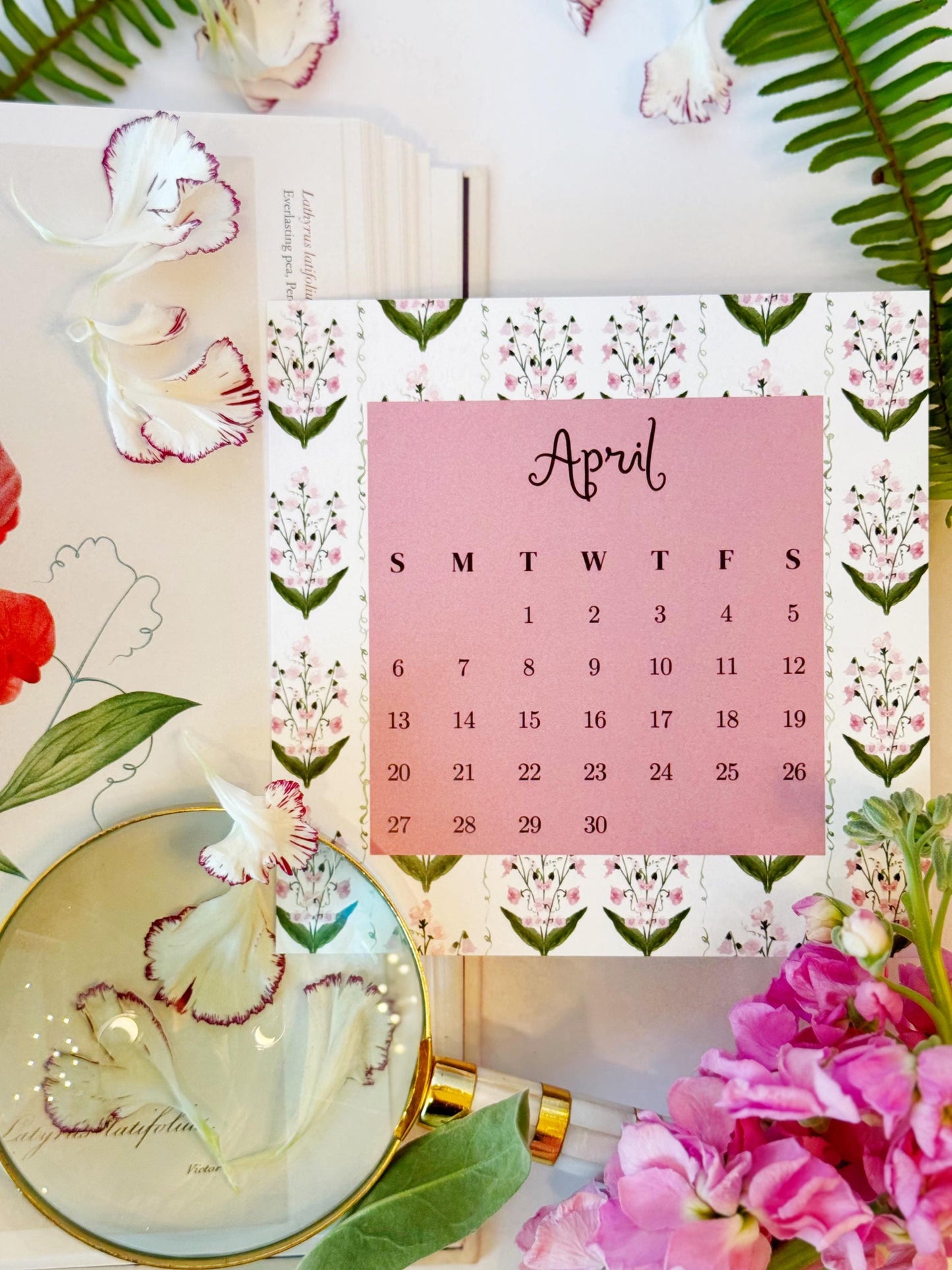 2025 Desktop Calendar- Birth Flowers