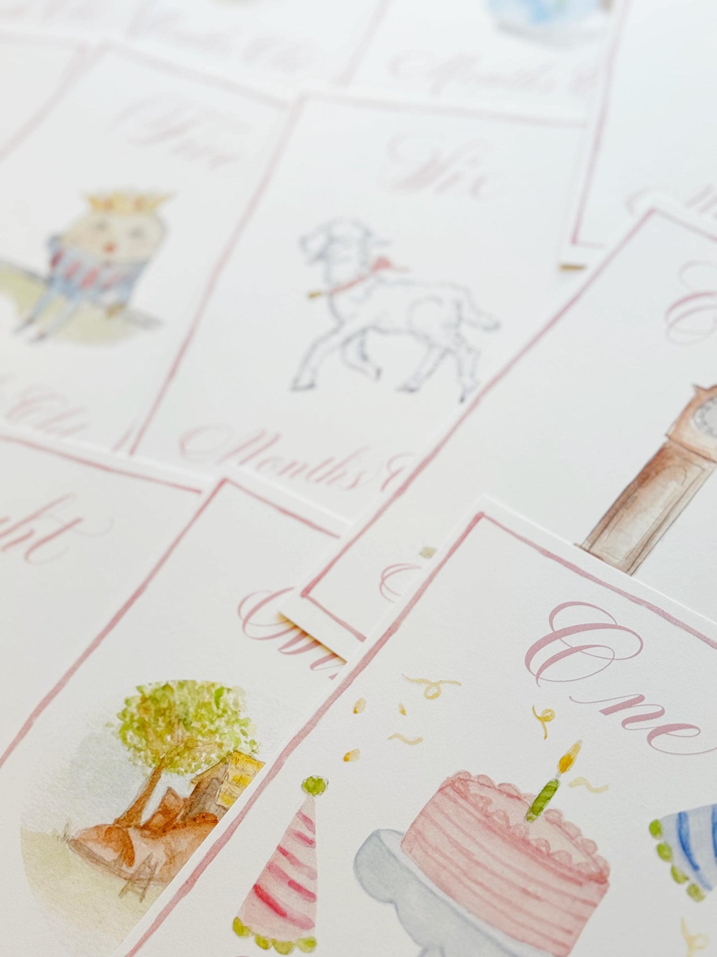 Nursery Rhyme Milestone Cards- Pink, Blue or Green