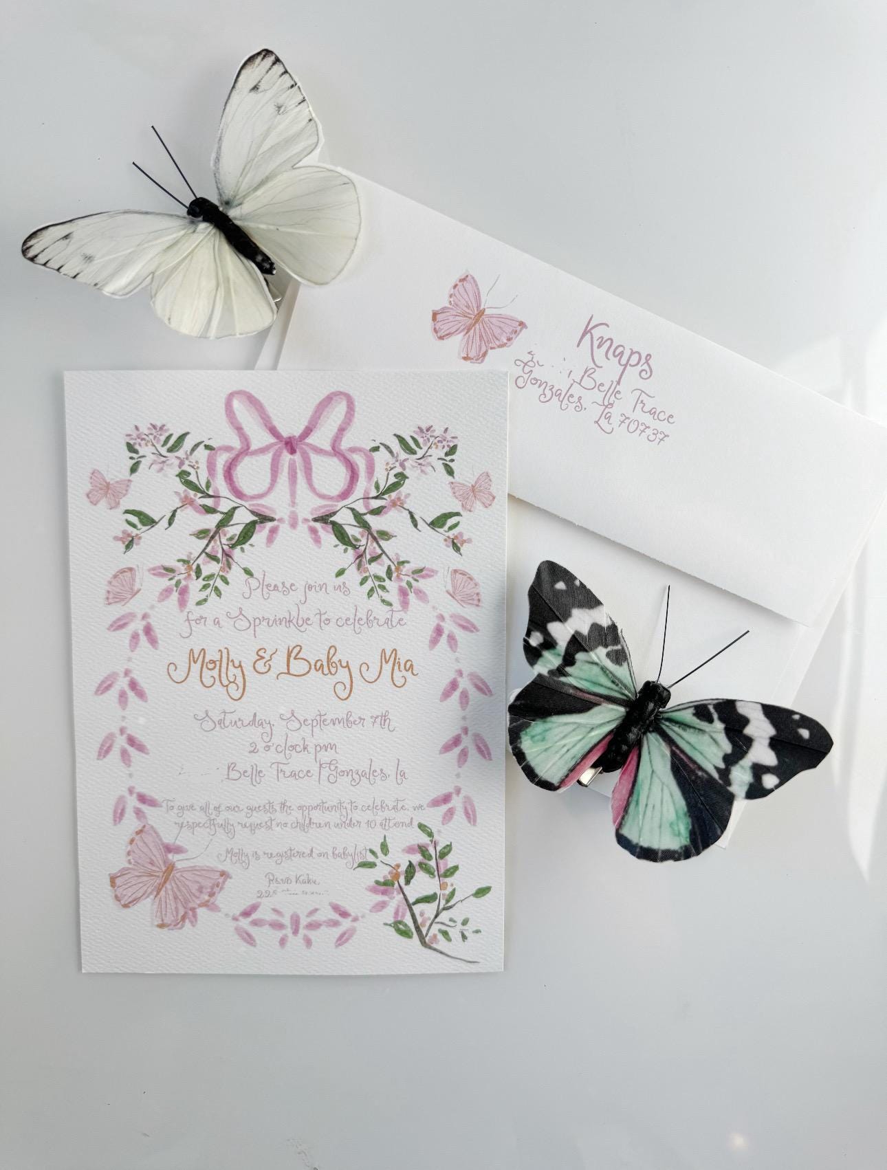 Butterfly Shower Invitation Digital Download
