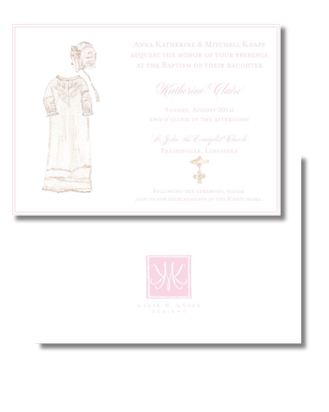 Baptism Gown Invitation Digital Download