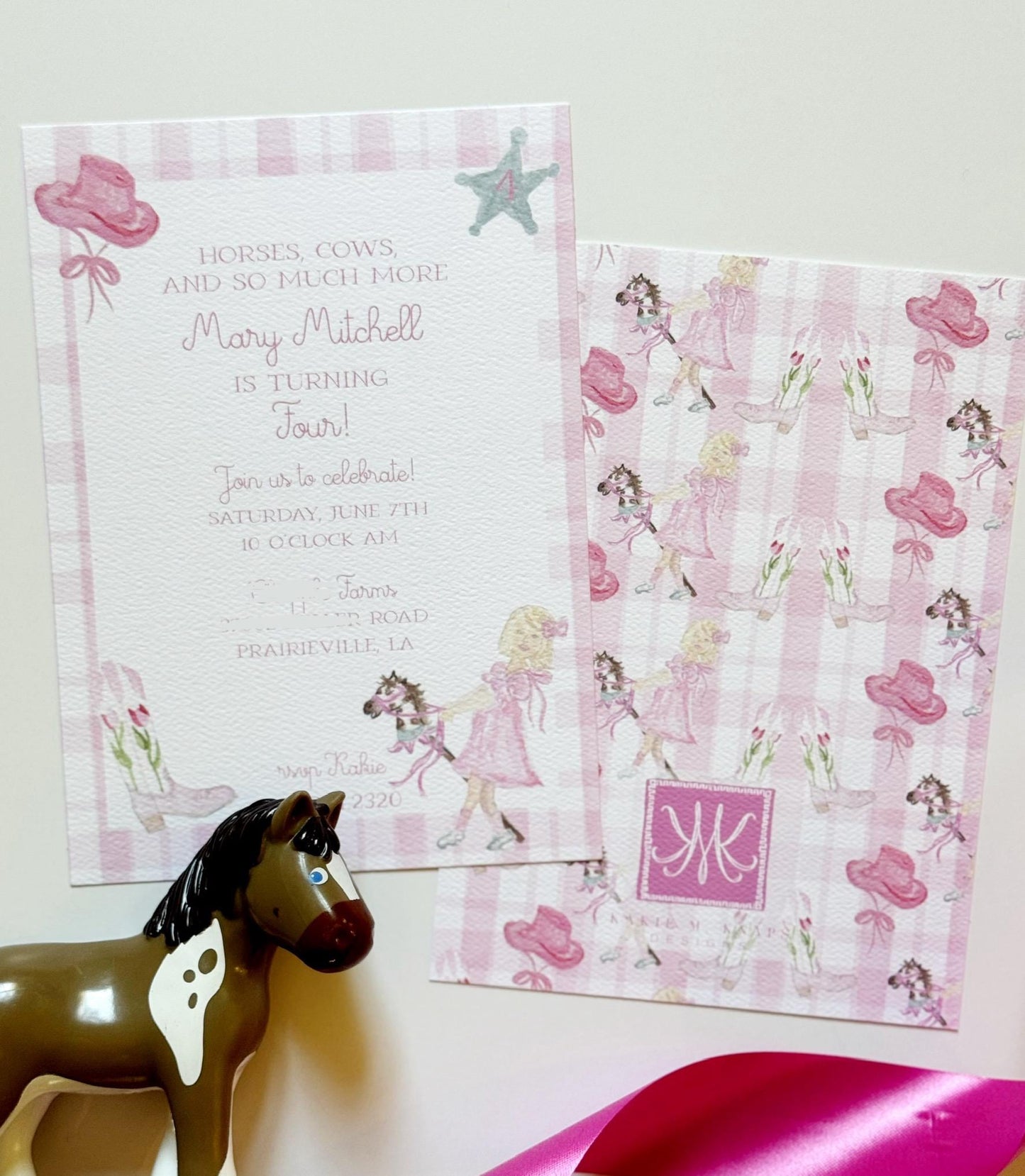 Cowgirl Birthday Invitation Digital Download
