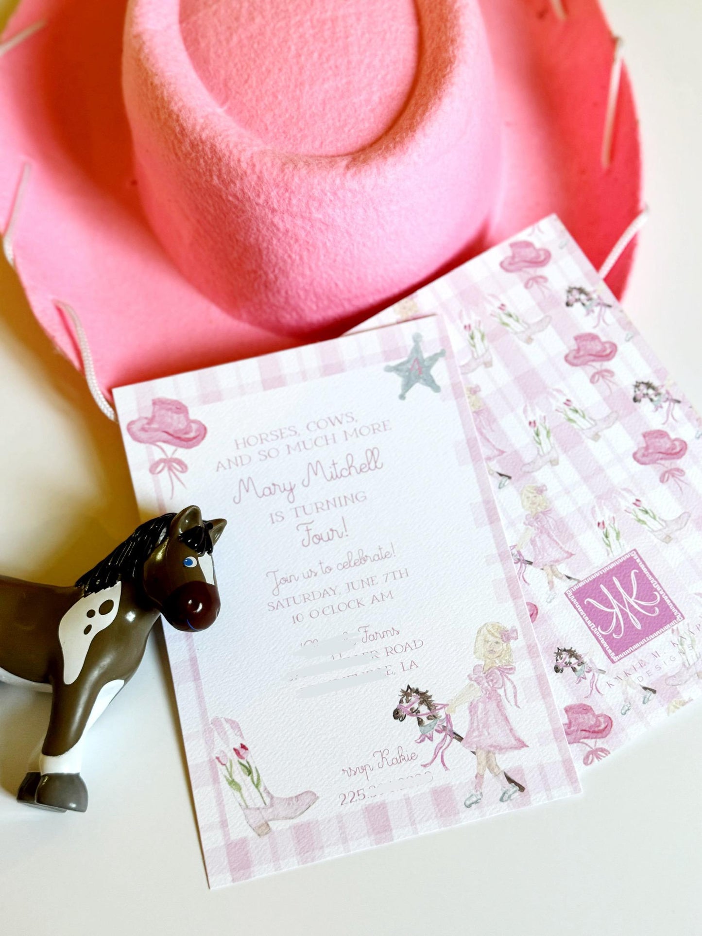 Cowgirl Birthday Invitation Digital Download