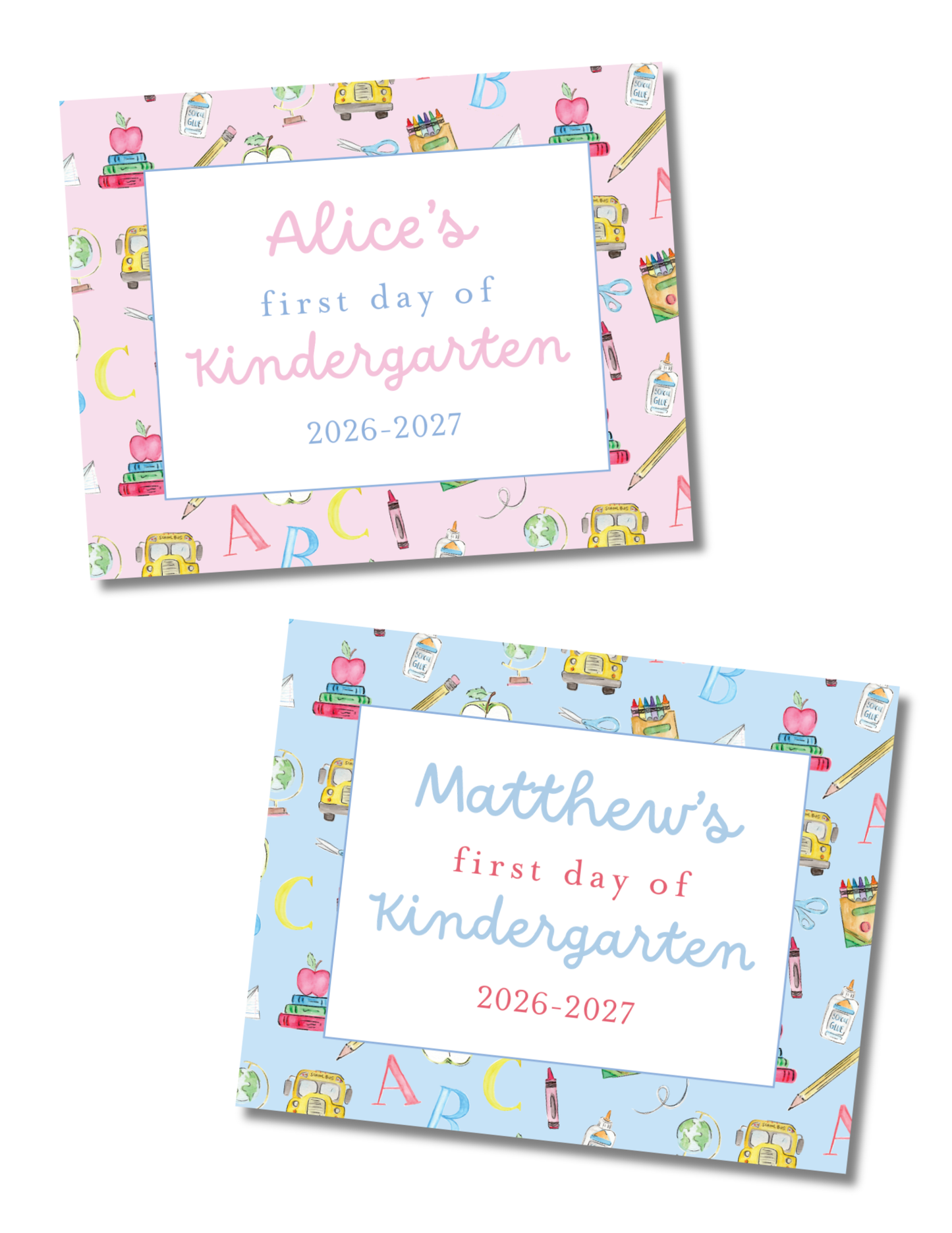 First and Last Day of School Sign- Laminated or Digital