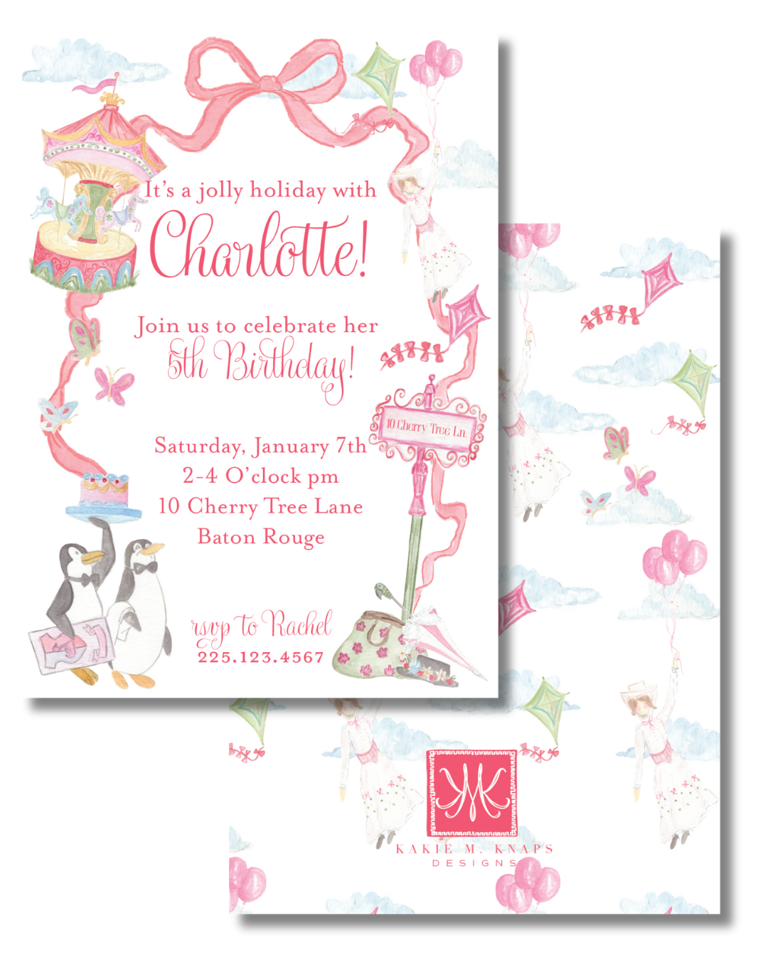 Mary Poppins Invitation- Jolly Holiday Digital Download