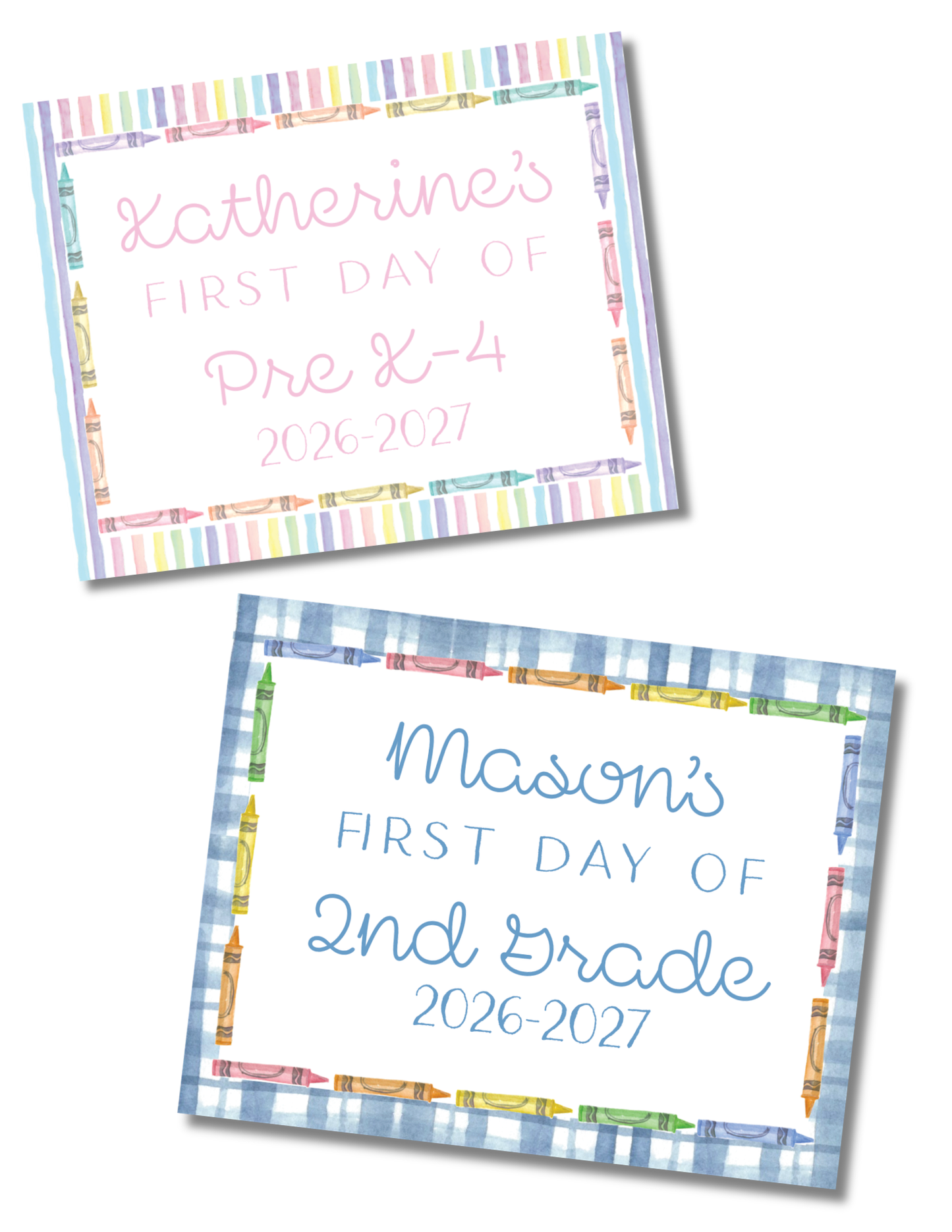 First and Last Day of School Sign- Laminated or Digital