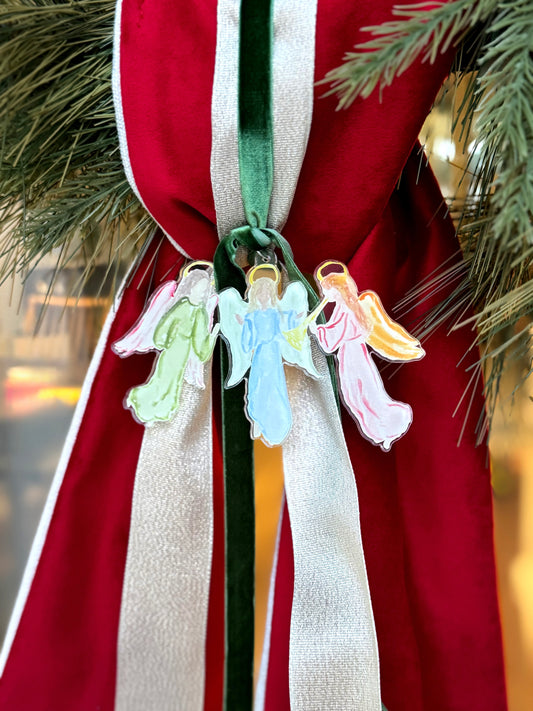 Angel Trio Wreath Charm Ornament