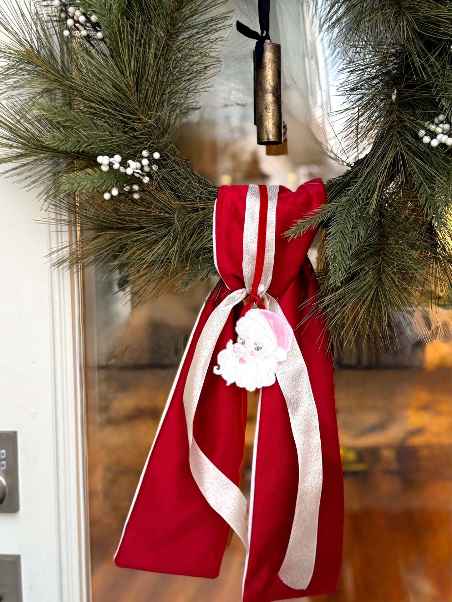 Santa Wreath Charm Ornament