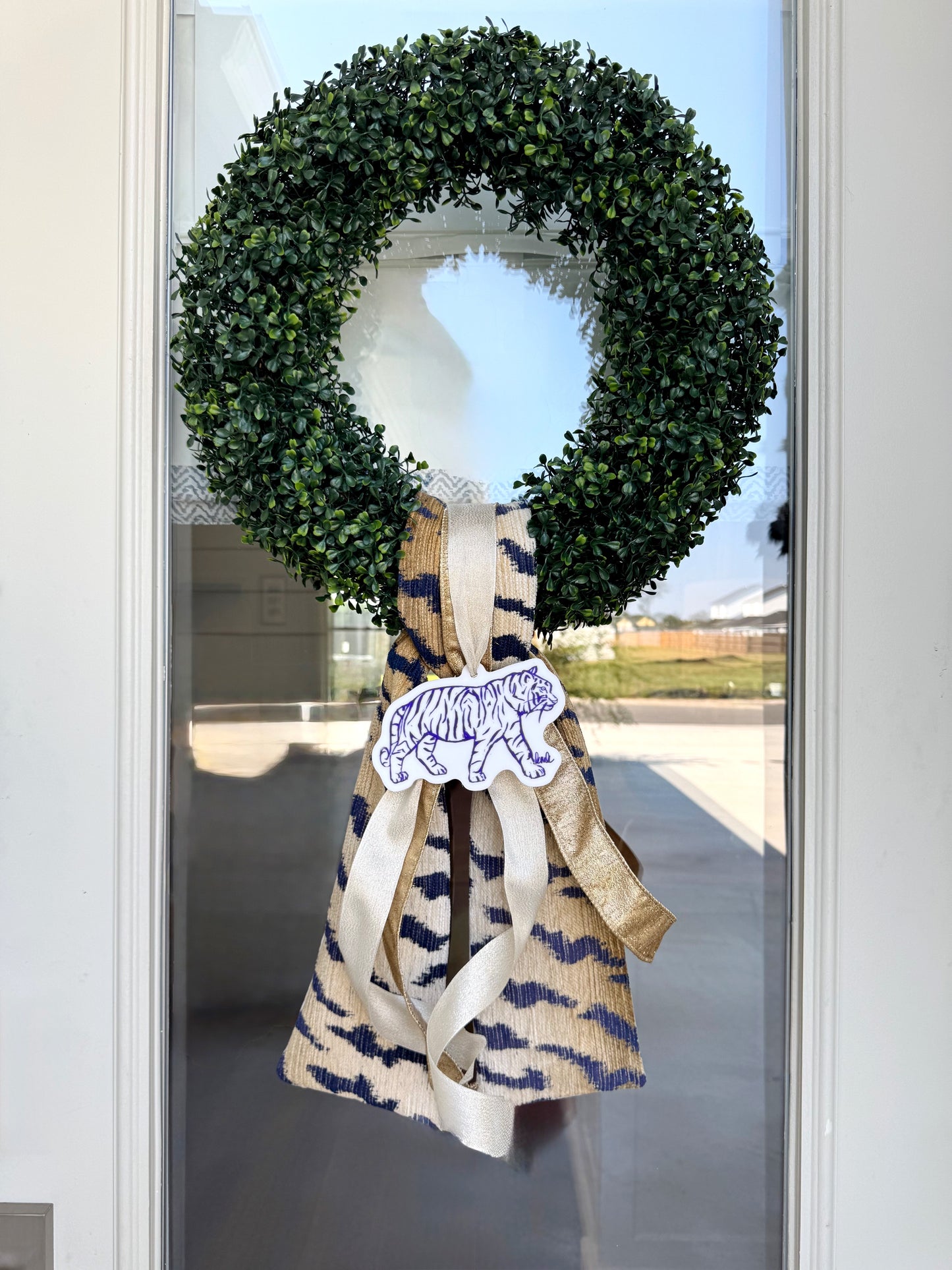Tiger Wreath Charm Ornament