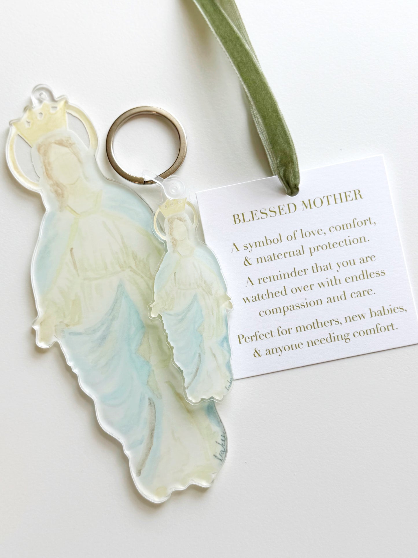 Blessed Mother Mary Wreath Charm, Ornament