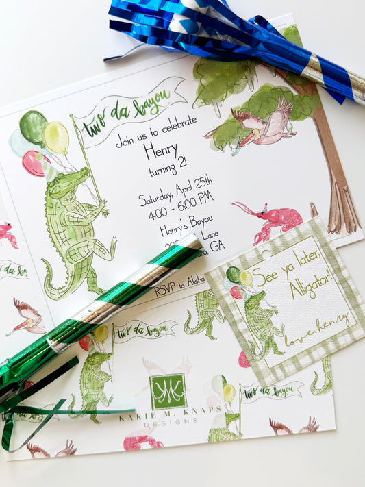 Two Da Bayou Invitation- Digital Download