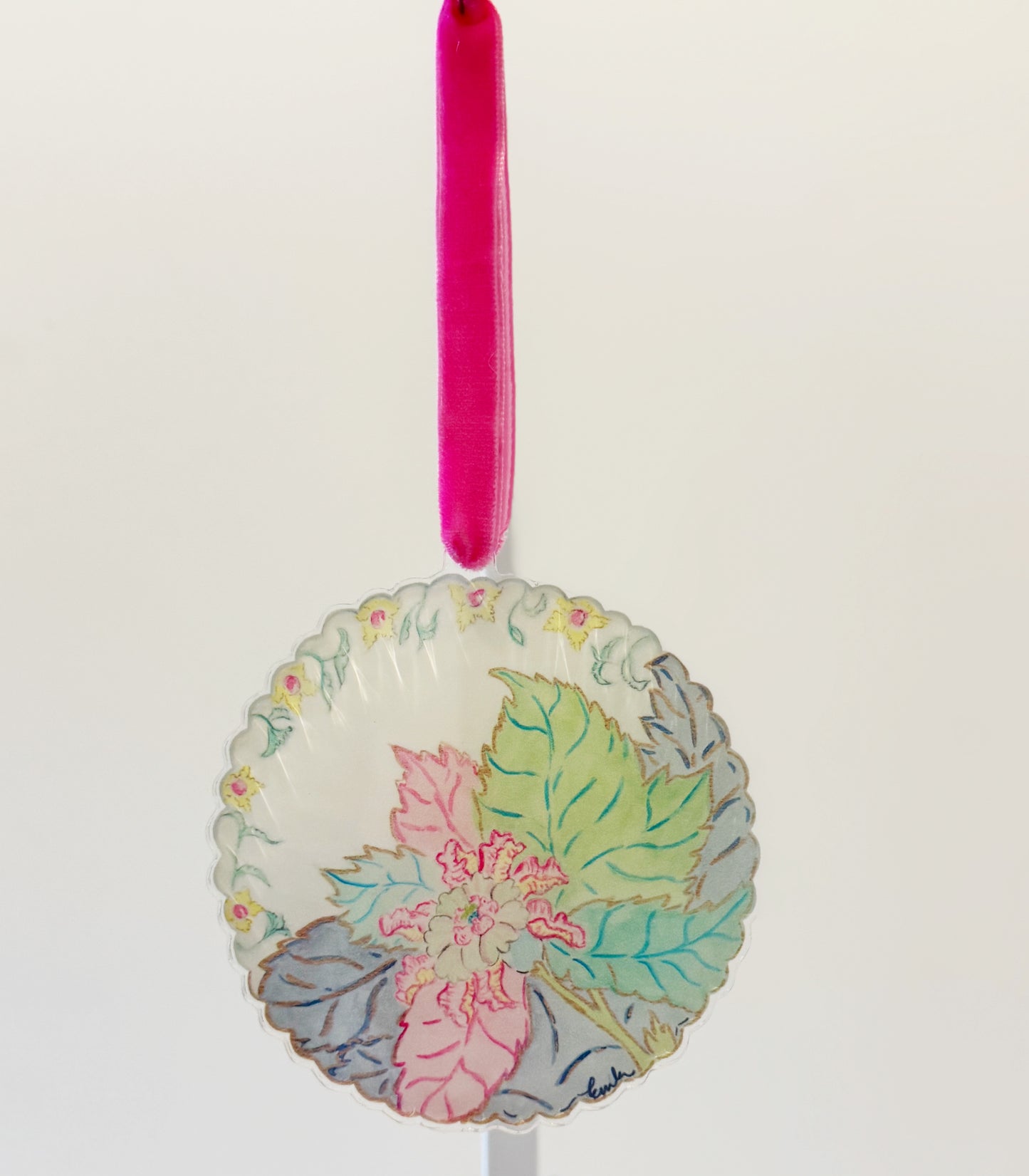 Tobacco Leaf Wreath Charm, Ornament