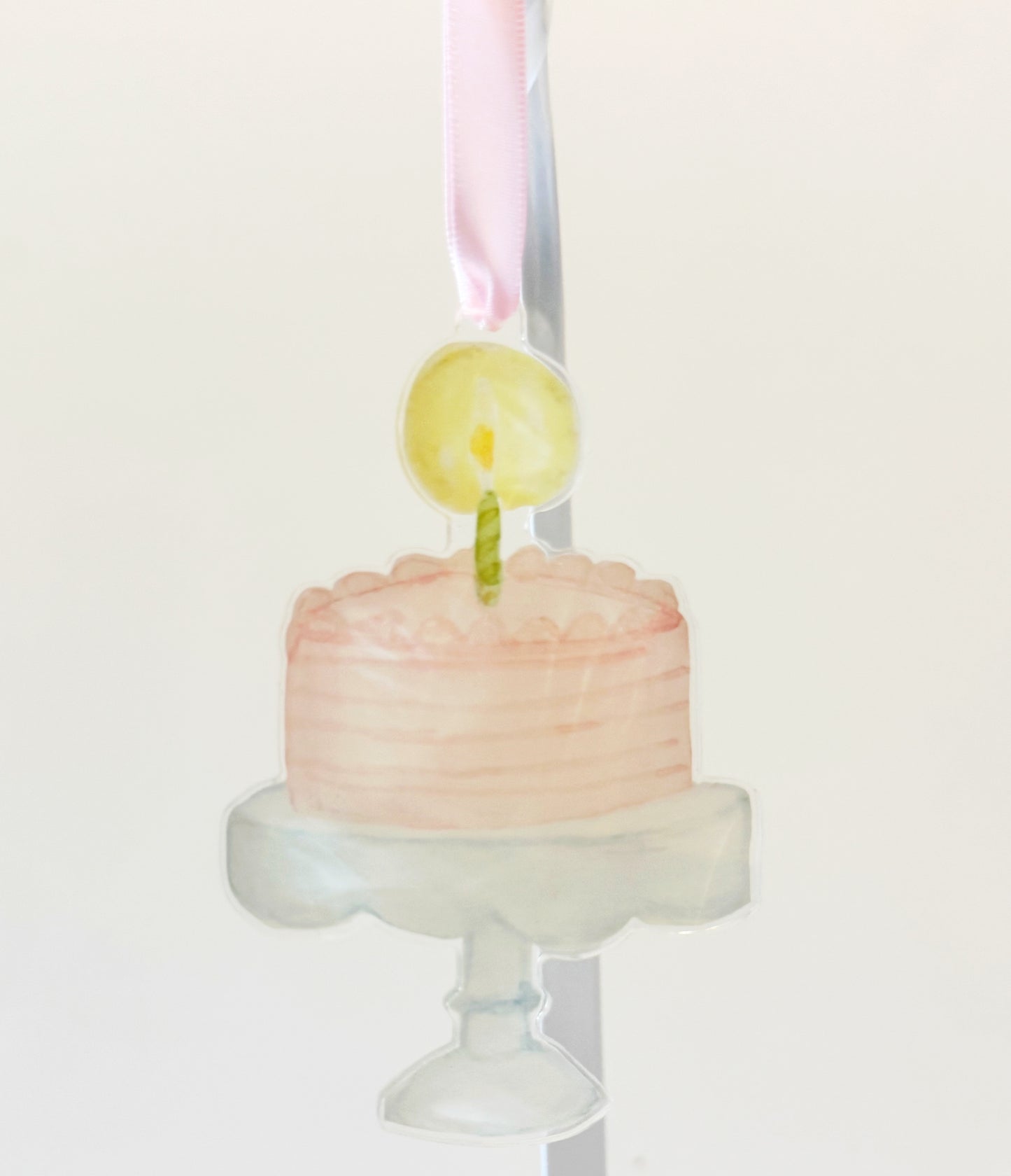 Acrylic Birthday Cake Wreath Charm, Ornament