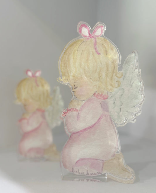 Girl Praying Angel Freestanding Acrylic