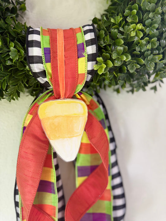 Candy Corn Acrylic Wreath Charm