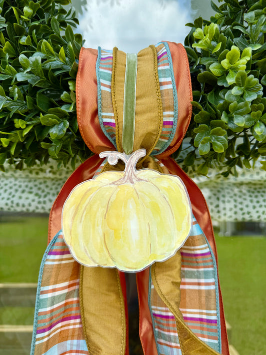 Pumpkin Acrylic Wreath Charm