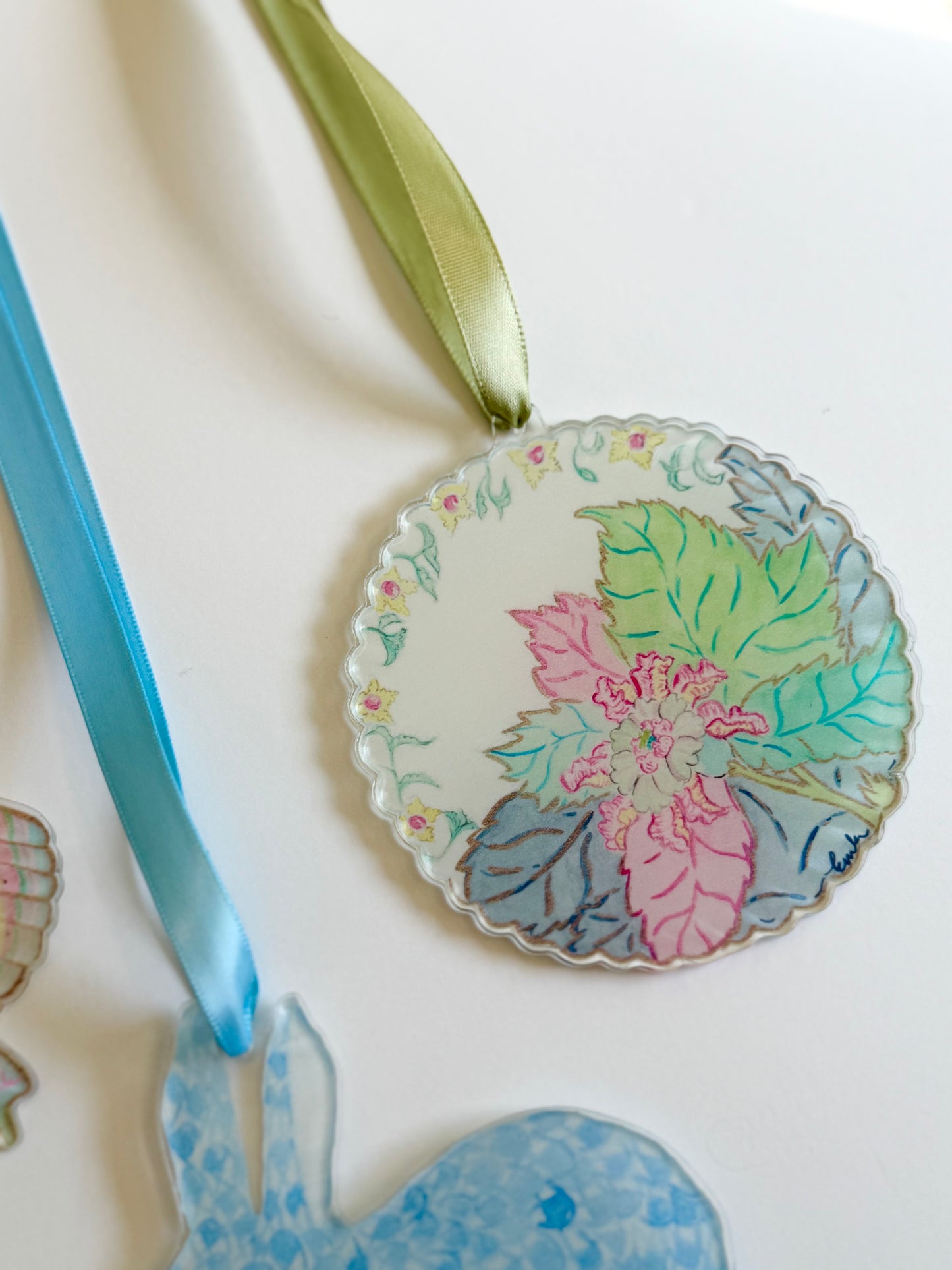 Acrylic Wreath Charms- The China Cabinet