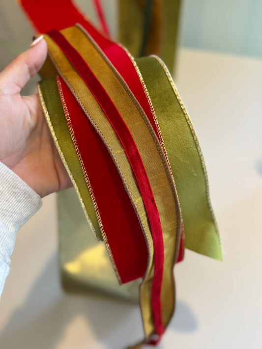 Christmas Holiday Wreath Ribbon Sets
