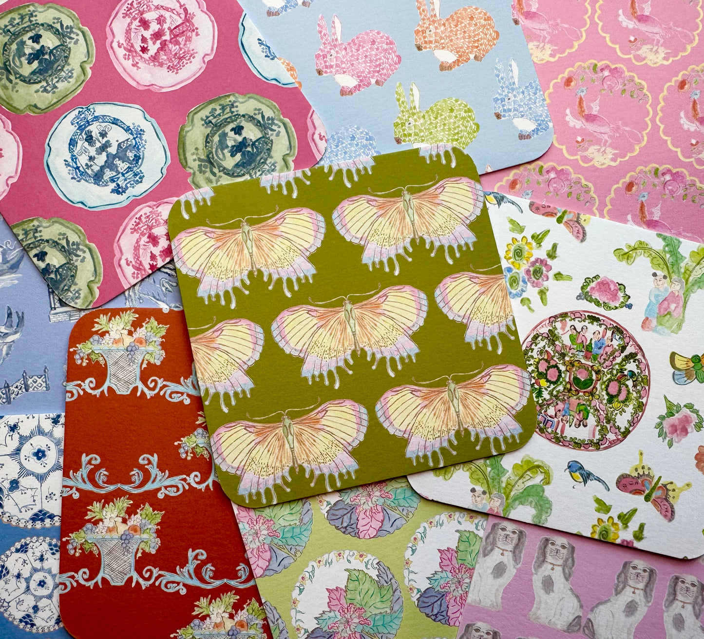 China Cabinet Coaster Set – 10 Coasters