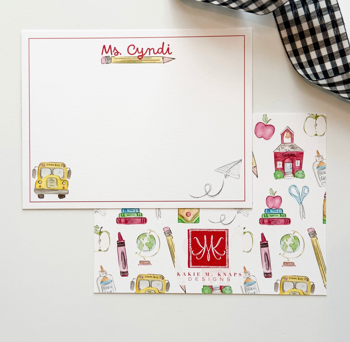 Custom Teacher Notepads and Stationery Sets- Multiple Color/Design Options