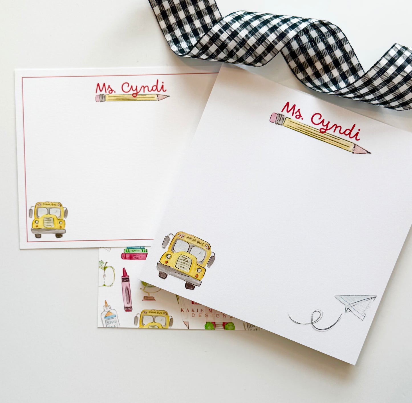 Custom Teacher Notepads and Stationery Sets- Multiple Color/Design Options