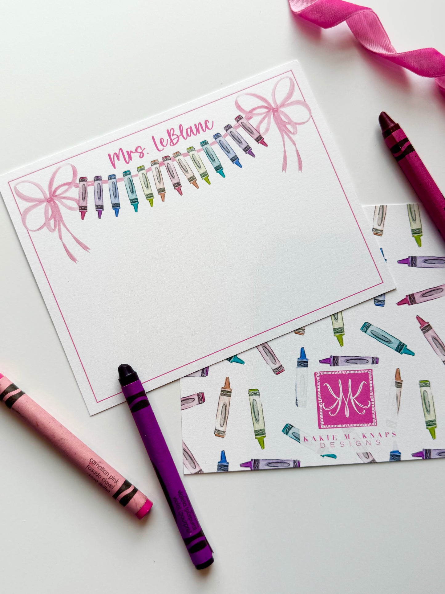 Custom Teacher Notepads and Stationery Sets- Multiple Color/Design Options
