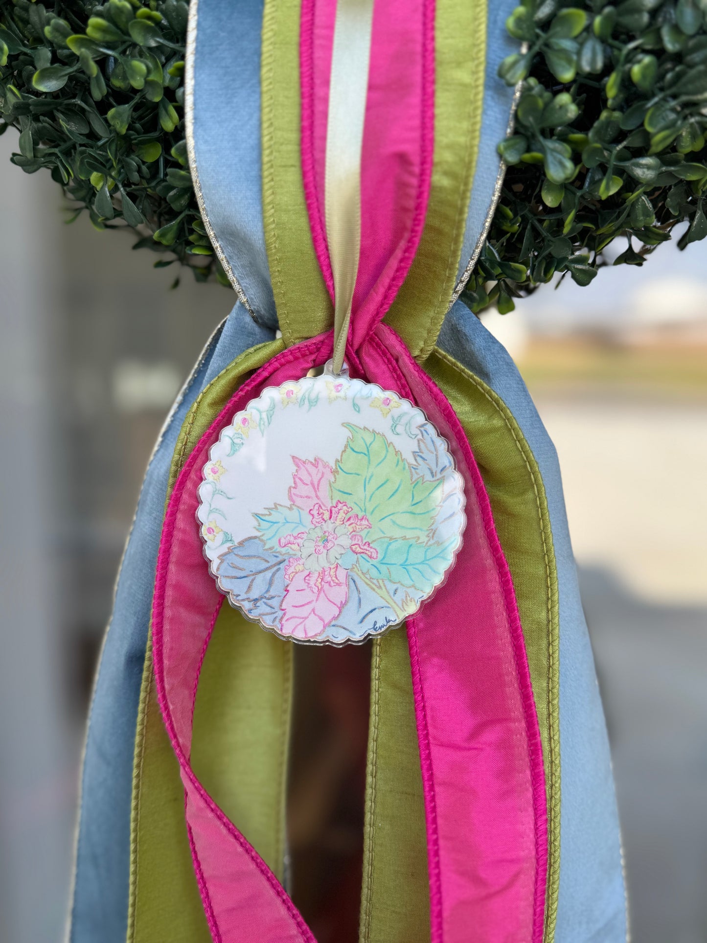Acrylic Wreath Charms- The China Cabinet