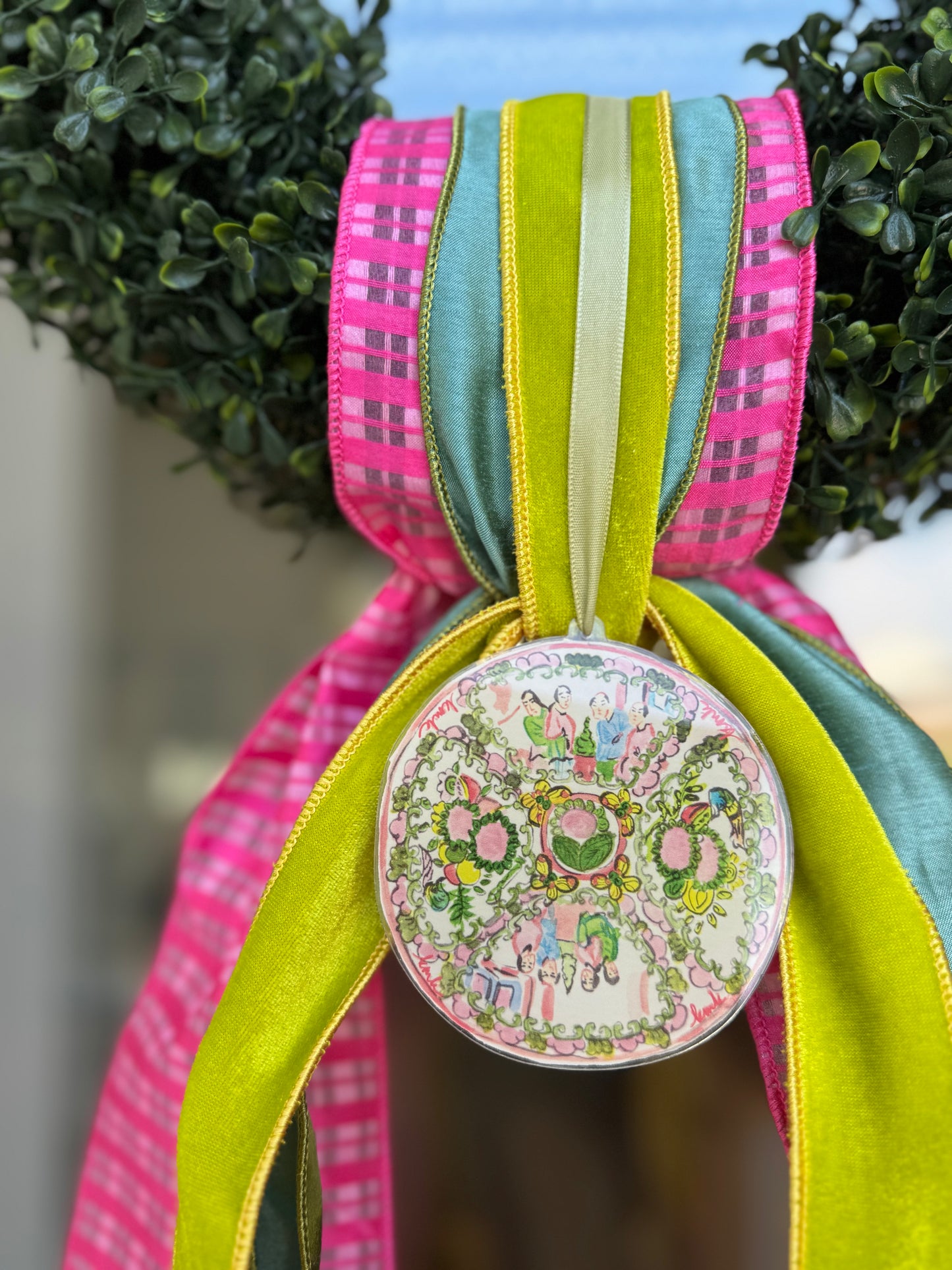 Acrylic Wreath Charms- The China Cabinet