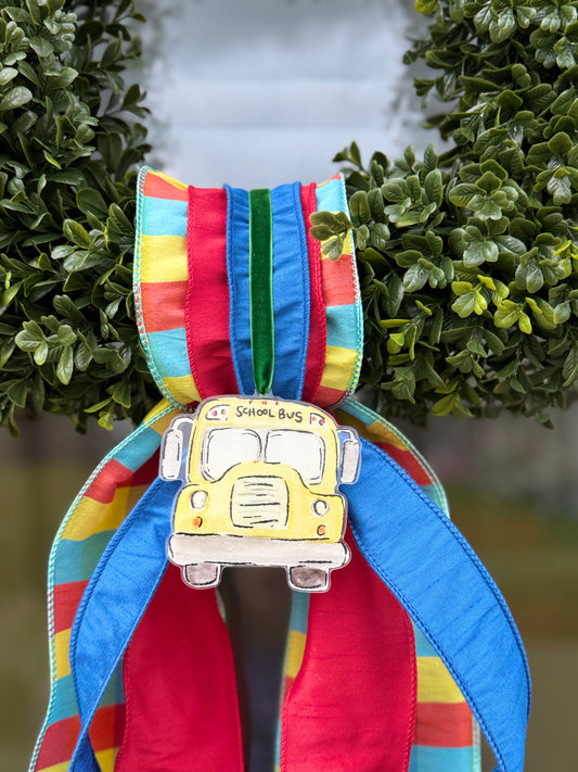 School Bus Wreath Charm, Ornament