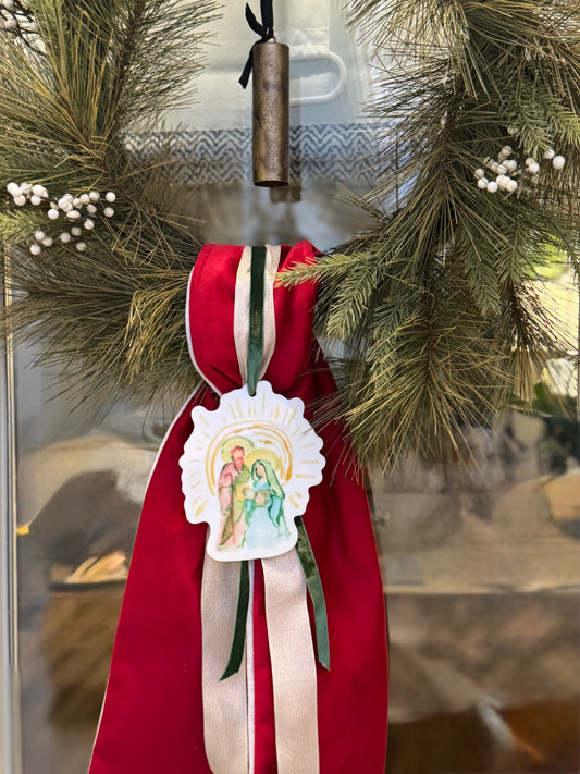 Holy Family Wreath Charm Ornament