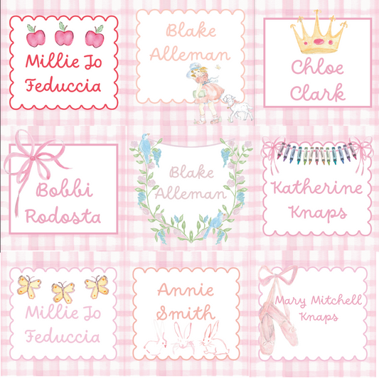 Watercolor Laminated Bag Tag