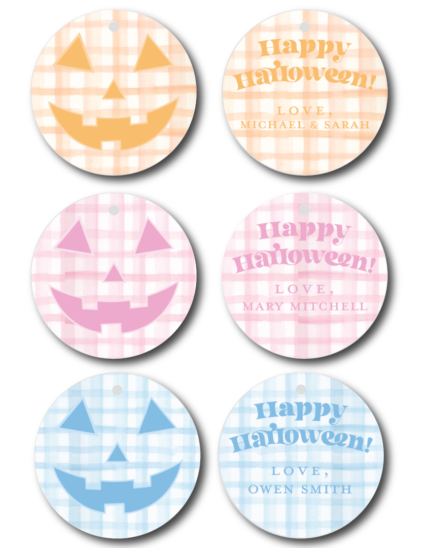 Jack-o-lantern Halloween Gift Tags