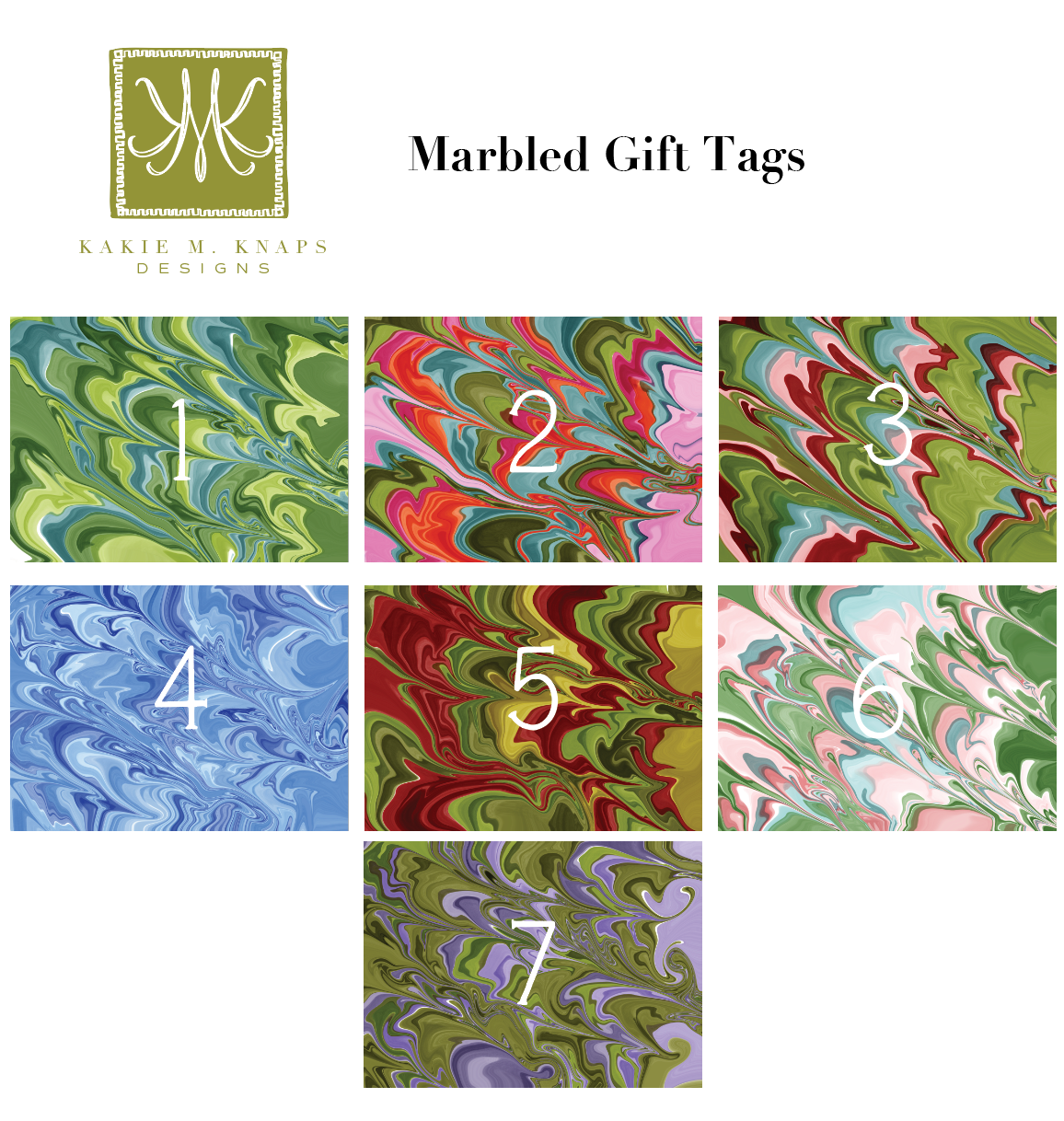 Marbled Gift Tags