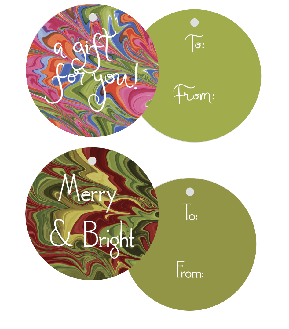Marbled Gift Tags