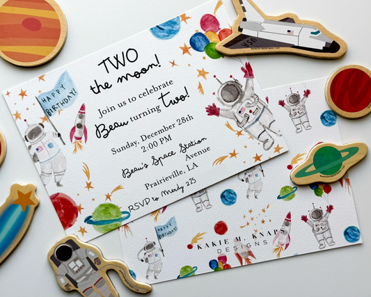 Outer Space Invitation Digital Download