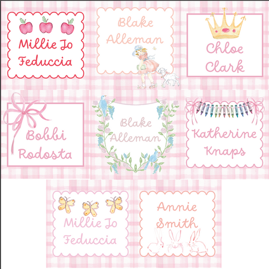 Watercolor Laminated Bag Tag- BTS Edition