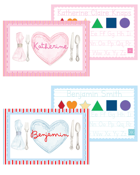 Two Sided Laminated Placemat- Valentines