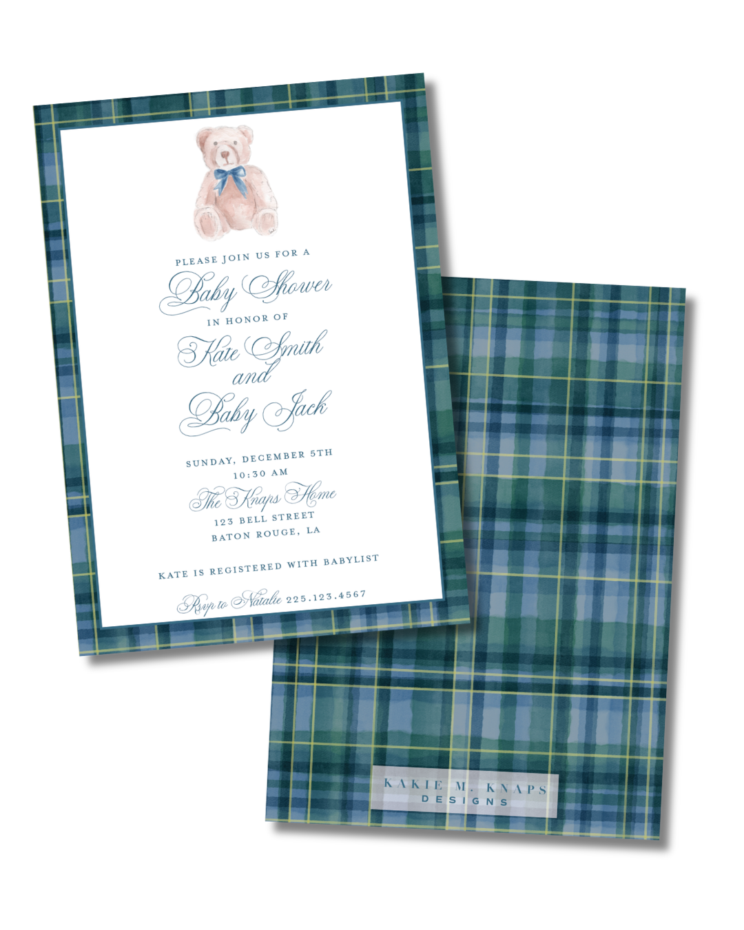 Teddy Bear Ralph Lauren Inspired Invitation
