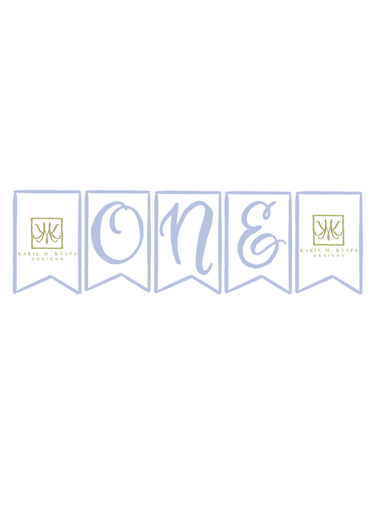 Custom "ONE" Birthday Banner