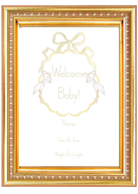 Welcome Baby Hospital Sign Keepsake- Gender Neutral- Printable Digital Download